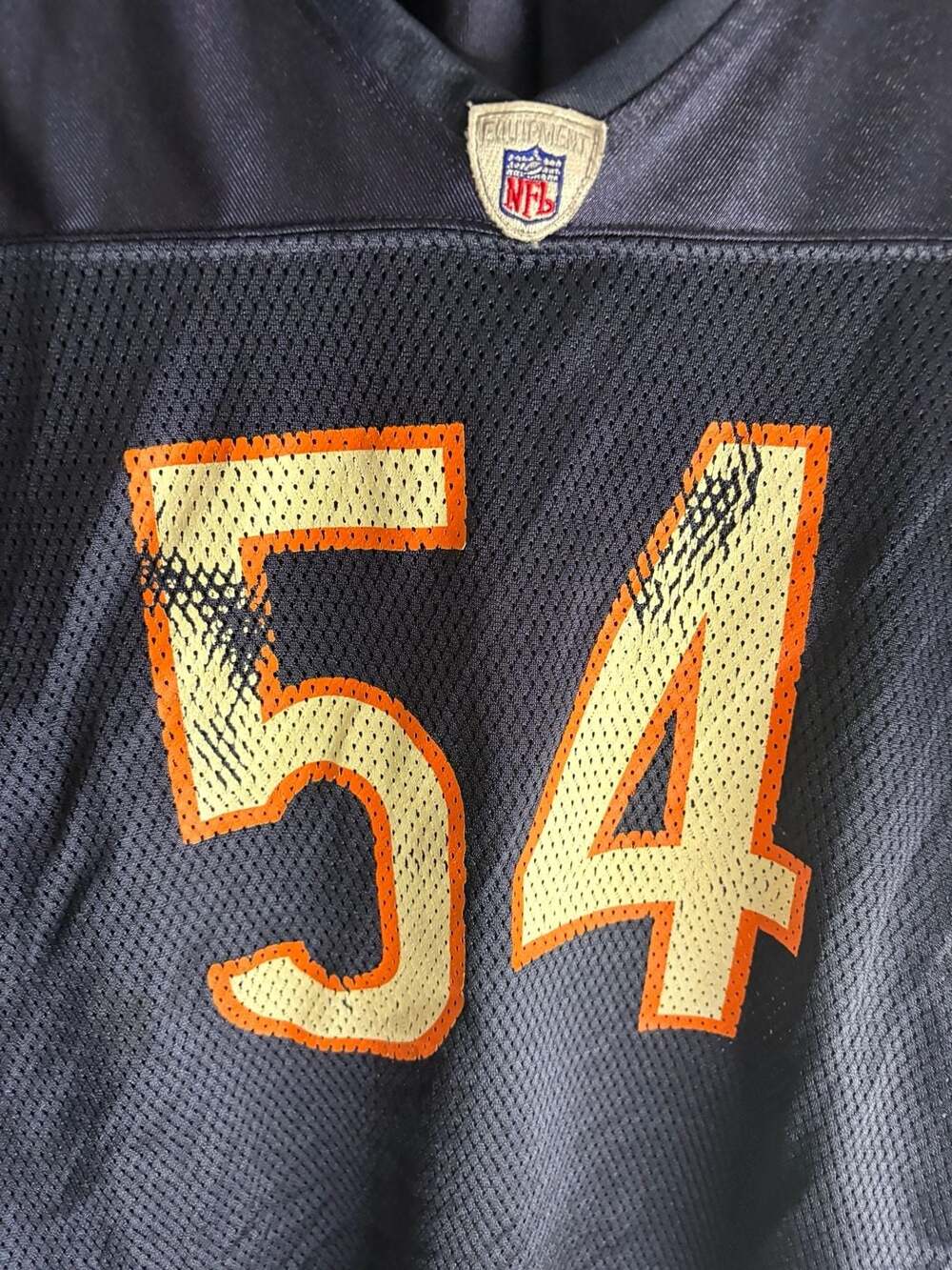 Vintage Reebok NFL Chicago Bears Brian Urlacher 54 Navy Blue Mesh Football Jerse - Picture 3 of 7